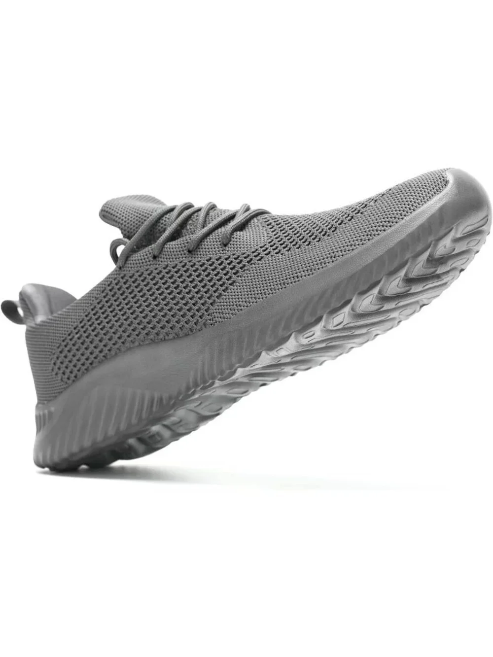 Men's Grey Mesh Ultra Light Breathable Casual Fashion Slip on Walking Sneaker